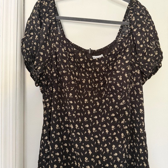 And Now This Black Floral Midi Dress - Plus Size 2X - Picture 4 of 10